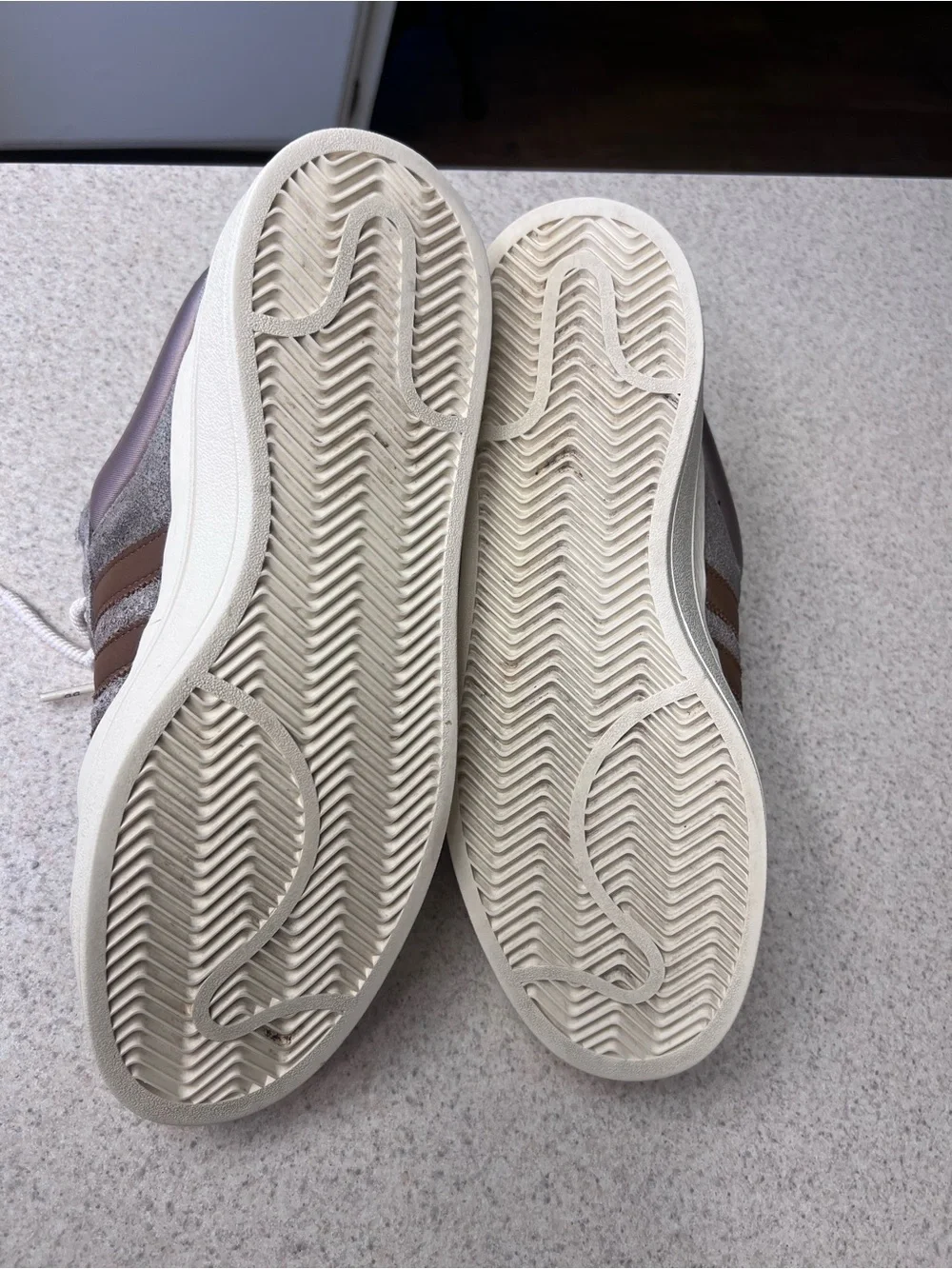adidas Campus Suede Sneaker in Gray and Brown